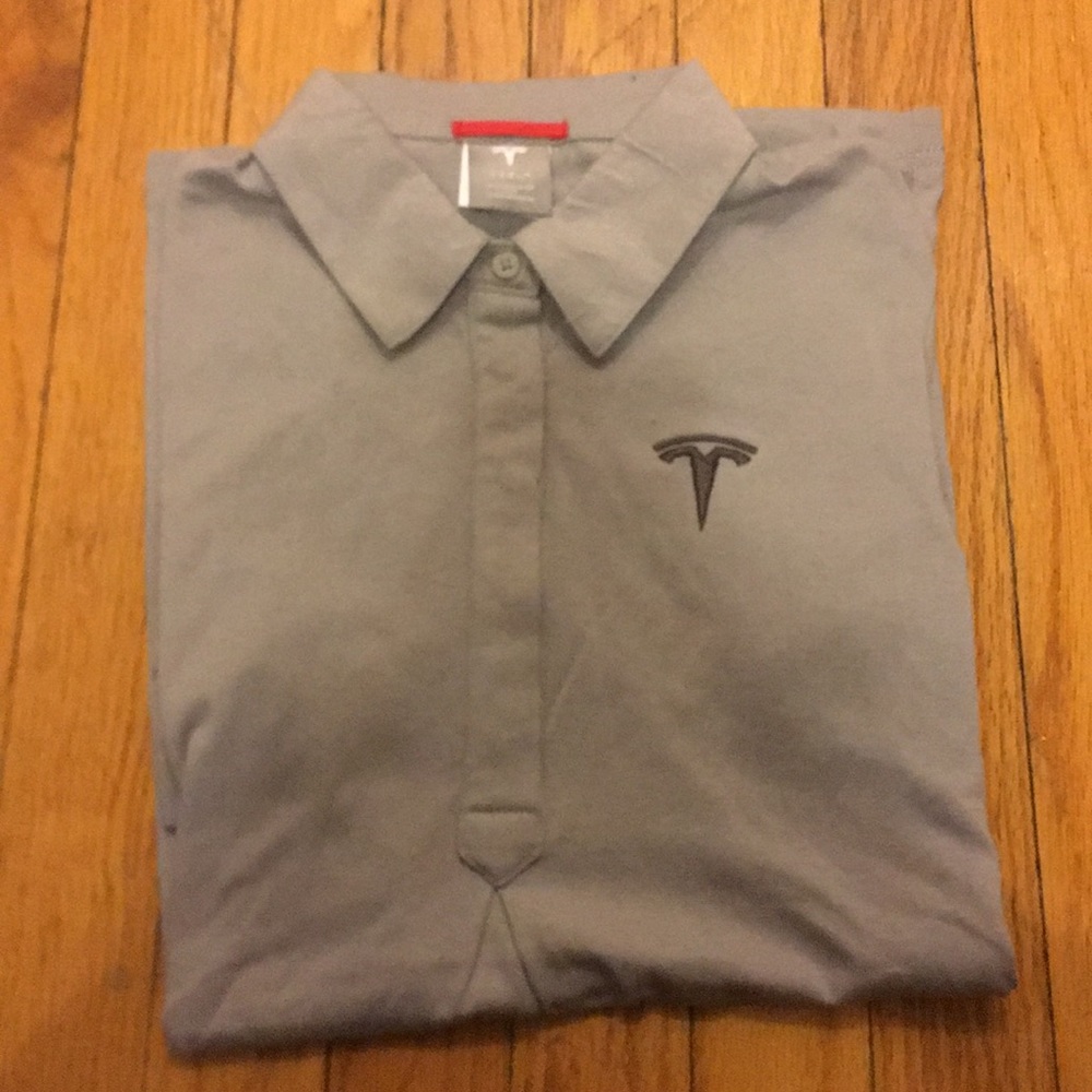 Women’s XS TESLA Polo in Grey